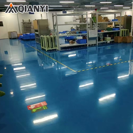 Anti static self leveling flat paint